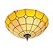 Paralume soffitto 40CM Mediterraneo Giallo Vintage Tiffany macchiato galss Lampada da soffitto della navata laterale Corridoio Balcone Foyer Camera luce di soffitto