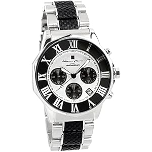 [サルバトーレマーラ] 腕時計 ウォッチ クロノグラフ 10気圧防水 ビジネス フォーマル イタリアブランド 限定モデル メンズ SM15104 (ホワイト×ブラック)