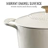 MARTHA STEWART Gatwick 7-Quart Enamel Cast Iron Dutch Oven – Linen White With Gold – Heavy-Duty Dutch Oven for Slow Cooking, Braising & Baking #2
