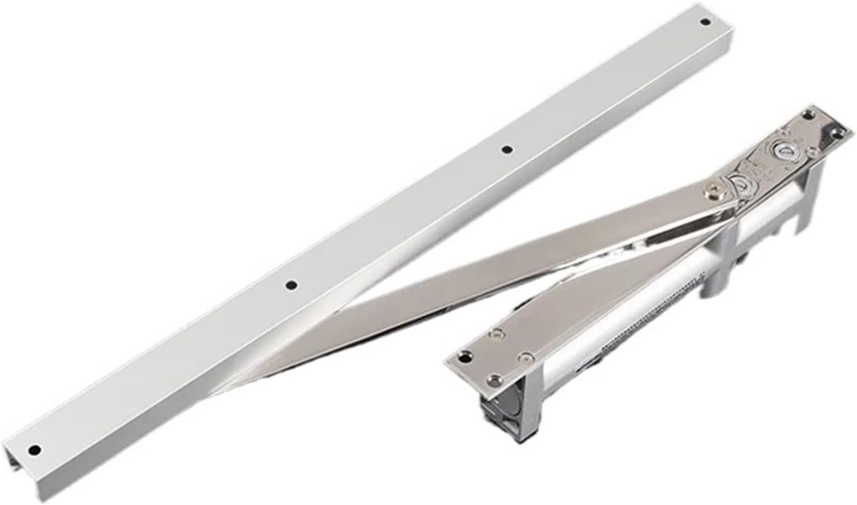 Hydraulic Buffer Automatic Door Closer 60KG to 80KG Adjustable Speed Closing Equipment Mute Soft(Drawing the Silver)