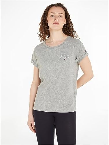 Tommy Hilfiger SHORT SLEEVE Tişört Kadın Tişört, Gri, SM - Görsel 3
