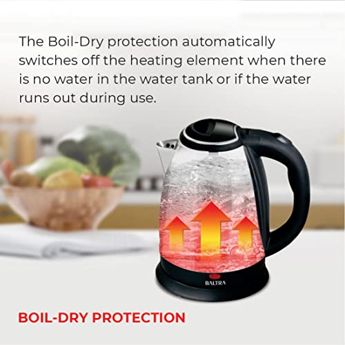 Image of Baltra Victory Electric Kettle Stainless Steel Body, 1.5 Ltr Capacity, 1350W | Auto Shut-Off, Over-heat Protection, Single Touch Lid Locking, Ideal for Tea or Coffee, BPA- Free