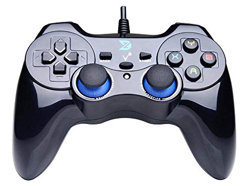 Preisvergleich Produktbild LUYION USB Verdrahtet Gamepad-Controller Ergonomisches Design tragbar Joystick-Griff Unterstützung PC (Windows XP / 7 / 8 / 8.1 / 10) PS3 Android (PS-Architektur)