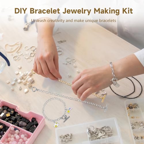 Fabrication de bijoux DIY avec 60 chaînes de bracelets géométriques