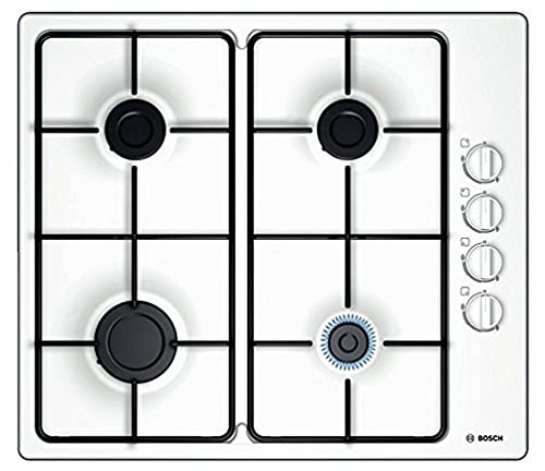 Bosch PBP6B2B80 Plaque à gaz Série 2 - Plaque de cuisson encastrable 4 Feux - 60 cm - Puissance 7400 W - Blanc