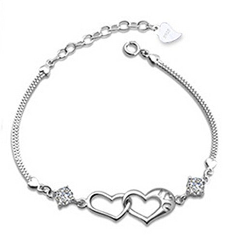 Harvest Fashion Jewelry 925 Sterling Silver Plated Circle Rings Bangle Bracelet