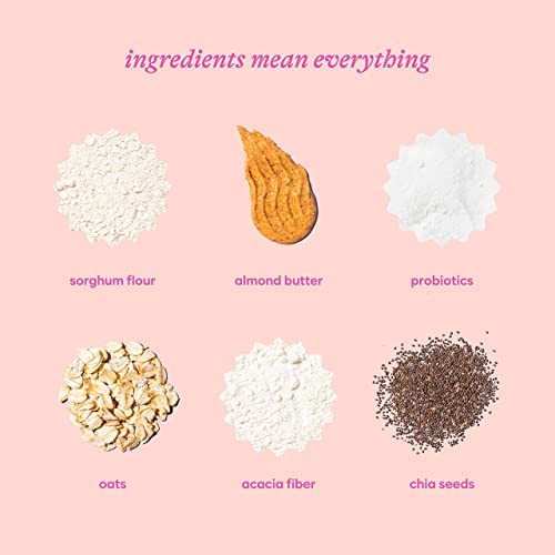 Belliwelli Soft Baked Probiotic Snack Bars | Gluten-Free, Dairy-Free, Vegan, Low-FODMAP | High-Fiber, Healthy & Tasty | Variety (8 Pack)