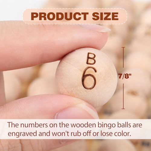 image for GSE Games & Sports Expert 7/8-Inch Bingo Balls, Solid Wooden Replaceme