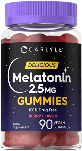 Carlyle Melatonin 2.5 mg Gummies | 90 Count | Berry Flavor