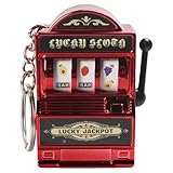 TusaMer Slot Machine Keychain Realistic Mini Slot Machine Keychain 1.43x2.47 Cute Mini Fruit Pendant Creative Key Chain for Friends Family Sporting_Goods..