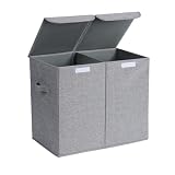 DIMJ Cajas de almacenamiento plegables, caja de almacenamiento con tapa, baúl de juguetes con asa portátil, cestas de almacenamiento plegables para juguetes, ropa, hogar, oficina, dormitorio, 47 x 40