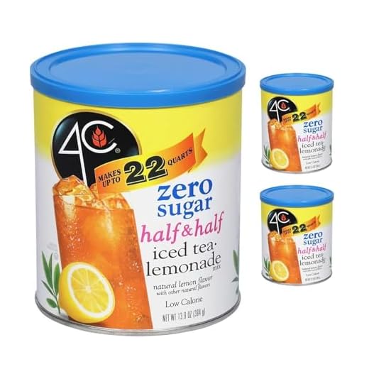 4C Light Powdered Drink Mix Cannisters, Light Half & Half, 22 Quarts, Family Sized Cannister, Low Calorie, Thirst Quenching Flavors (Light Half & Half, 13.9 Ounce (Pack of 2))