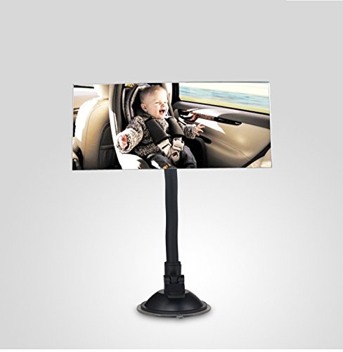 Square Baby Car Mirror, Ampper 360 Degree Rotate Adjustabe Suction Cup Long Arm Rear Facing Mirror #TOP7
