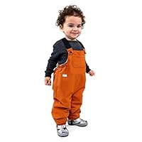 Jan & Jul Gro-With-Me Cozy-Dry Rain Bib Pants für Jungen Mädchen Kleinkinder (Terrakotta, 1-2 Jahre)