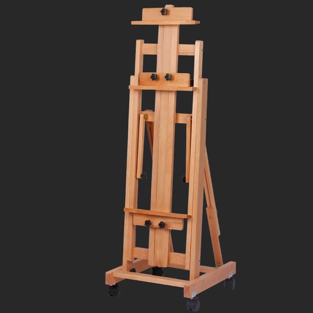 Caballete Ajustable De 135 A 242 Cm, Caballete Profesional para Artistas, Caballete De Piso De Madera De Haya, Disponible En Versión Móvil E Inclinable, para Trabajos En,A 43 * 50 * 135cm