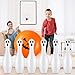 Lunmon 11 Pcs Ghost Giant Inflatable Bowling Set 27 Inch Pins with 23 Inch Pumpkin Bowling Ball Indoor Outdoor for Halloween Fall Carnival Festival Party Game Supplies