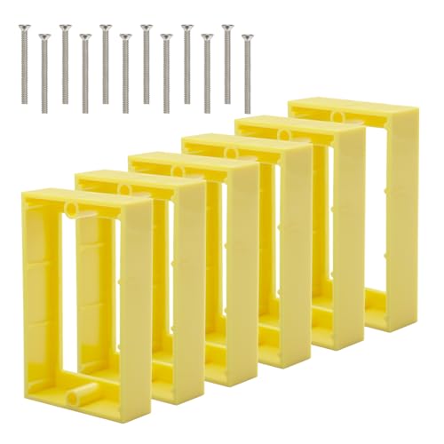 Image of 3 /4Inch Single Gang Receptacle Outlet Box Extenders,Yellow,Pack of 6
