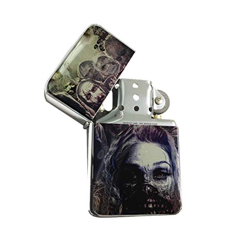 Encendedor plateado Zombie Dead Walking con caja regalo miniatura 1