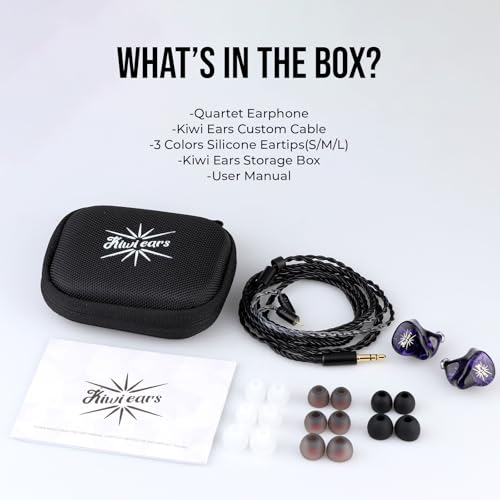 Linsoul Kiwi Ears Quartet 2DD+2BA Moniteur Intra-Auriculaire Hybride, HiFi Écouteurs avec Coque en Résine Artisanale, Câble IEM Détachable OFC Plaqué Argent pour Musicien DJ Gaming (Violet, Quartet) - Les Beatles, Paul McCartney, John Lennon, RIngo Starr, George Harrison Linsoul Kiwi Ears Quartet 2DD+2BA Moniteur Intra-Auriculaire Hybride, HiFi Écouteurs avec Coque en Résine Artisanale, Câble IEM Détachable OFC Plaqué Argent pour Musicien DJ Gaming (Violet, Quartet) – Image 7