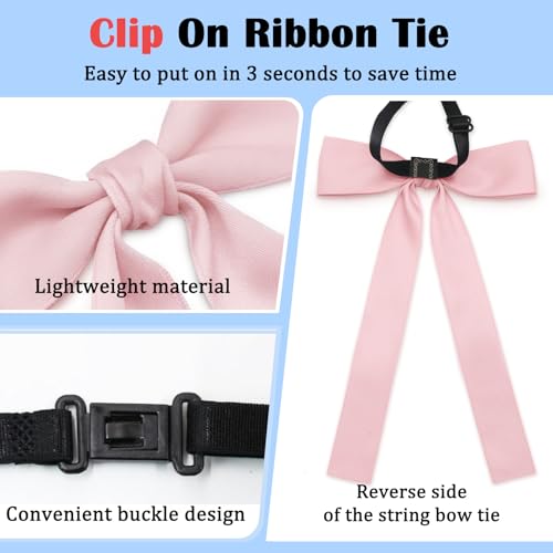 Image of Luckyvestir Western Bow Ties for Men Women, Black /Red Colonel Satin Ribbon String Bow Tie for Costume Uniform