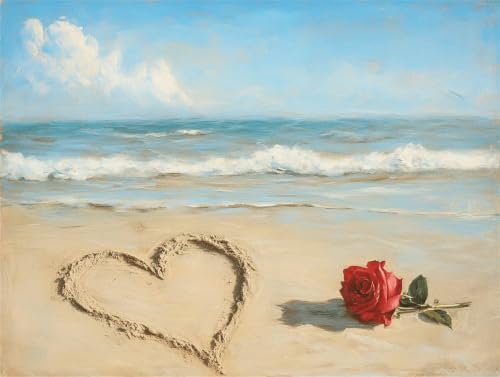 Pintar por números adultos playa rosa cuadros óleo acrílico DIY 80x100cm