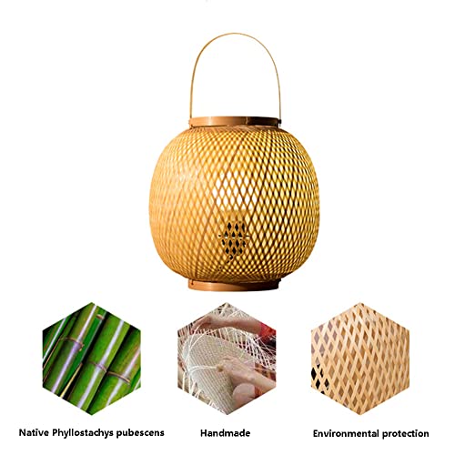 Lampe de table en bambou E27 veilleuse vintage salon et bureau