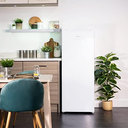 Russell Hobbs RH55LF143 Slimline 242L Larder Fridge, 55cm Wide, 4 Shelves, 4 Door Racks, LED Light, 2 Year Guarantee, White