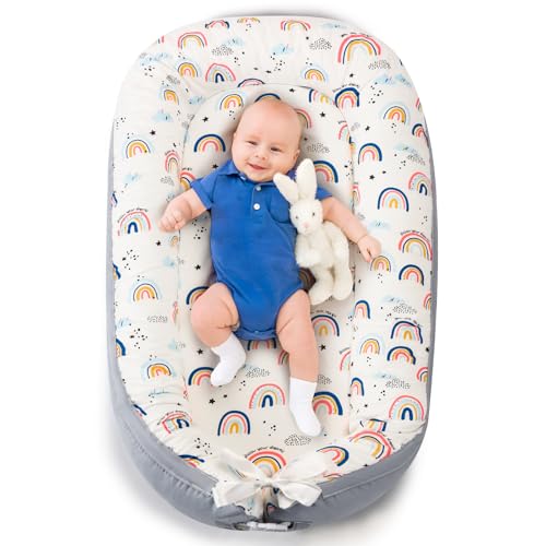 Baby Lounger- Baby Nest for 0-24 Months, Ultra Soft Organic Cotto...