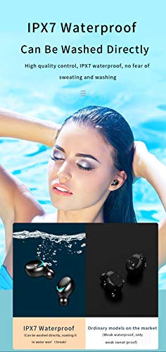 XFTOPSE Fone de ouvido sem fio Bluetooth 5.0, fone de ouvido estéreo 3D à prova d'água, fone de ouv