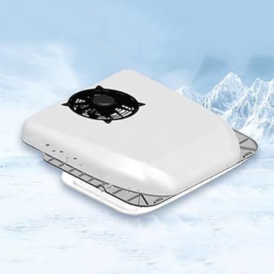 FQMYLTYN 12V Electric RV Air Conditioner, Universal Rooftop Top-Mounted Integrated RV Air Conditioner, Fast Cooling, Parking Air Conditioner for RVs, Camper, Truck, Buses, Van