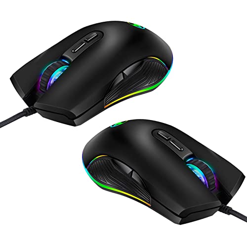 Souris ergonomique filaire Type C avec capteur optique précis et éclairage RVB pour votre confort