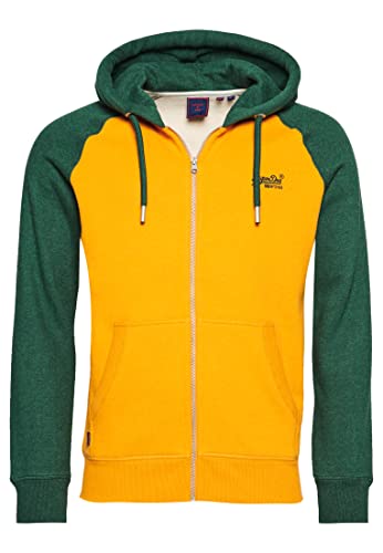 Superdry Herren Vle Baseball Ziphood Sweatshirt, Thrift Gold Marl/Campus...