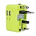 Travelon Worldwide Dual Usb Charger Travel Electrical Adapter, Green