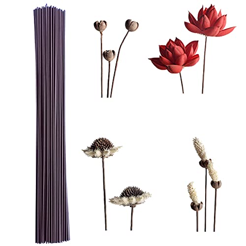 Etetevn 80 Pcs Brown 2 Gauge(2Mm Diameter) Floral Stem Wire 16 Inch For Diy Crafts, Artificial Flower Arrangements, Wreath Making, Wedding Decorations #TOP6