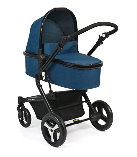 CHIC 4 BABY Cochecito combinado Passo, incluye capazo, asiento deportivo y adaptador Maxi-Cosi, color azul, 162 36 Cover
