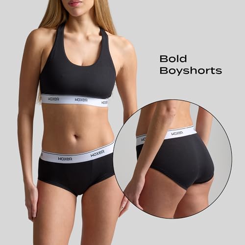 Image of Woxer Women's Classic Seamless Boyshort Panties, Soft Modal Fabric with No Roll Inseam, Chafe-Free, Breathable Design