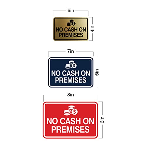 Signs ByLITA Classic Framed No Cash On Premises Sign (Brushed Silver) - Small - Thumbnail 7