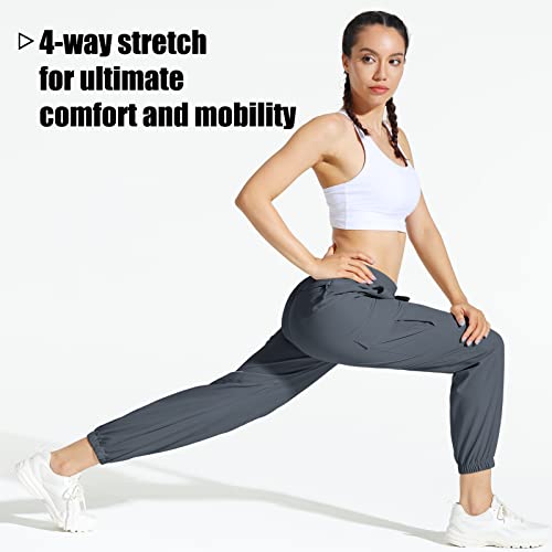 Capol Womens Joggers With Pockets Workout Travel Waterproof Athletic Cropped Cargo Pants Grey Xl #TOP5