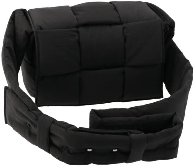 Bottega Veneta 755182-VBO81-8803男子バッグ新しい小さなパッド入りカセットショルダーバッグブラック