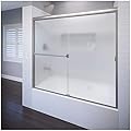 Basco Shower Door A0043-60OBBN Classic Sliding Bathtub Shower Door, Brushed Nickel