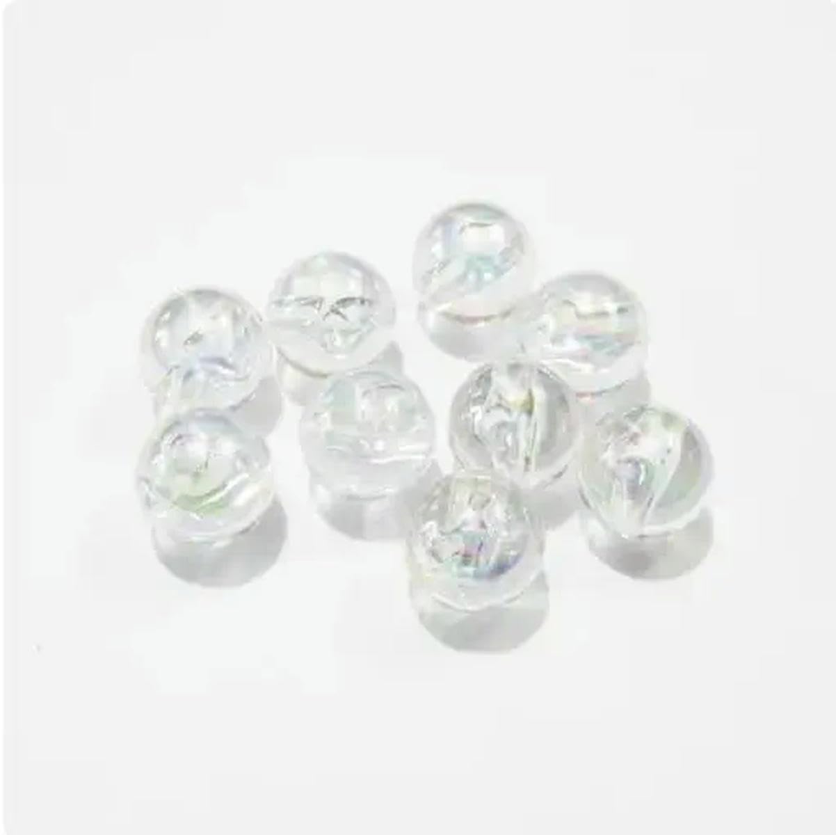 Cuentas AB chapadas en acrílico transparente de 6mm/8mm/10mm/12mm para joyería DIY/diseño hecho a mano-clear-8mm 1900 Uds por bolsa