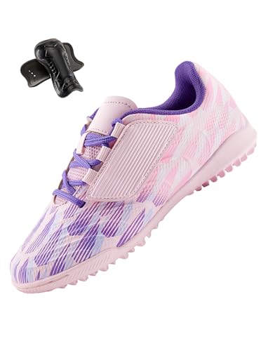 Boys Girls Soccer Cleats Indoor Turf Soccer Football Shoes Artificial Firm Ground Athletic Outdoor Youth Futsal Unisex-Child Lightweight Training Flexible Durable Comfortable Traction Breathable 1