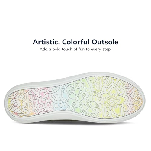 Skechers Women's Bobs B Cute Sneaker – Memory Foam, Flexible Outsole, Lightweight Vegan Shoes, Olive, 8