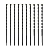 Sabre Tools 1/4 Inch x 5-1/2 Inch Masonry Drill Bit, 10-Pack Concrete Drill Bit, Carbide Tipped for Concrete, Brick, Stone, Half Flat Shank, Impact Performance (1/4