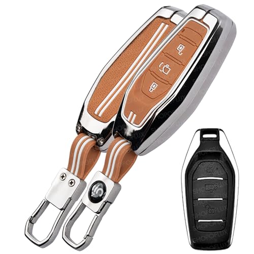 Image of SHOPOFLUX Metal Key Cover Compatible with Mahindra XUV 500 Smart Key | Accessories