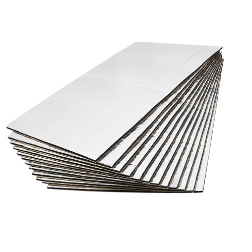 FUELHOOD 断熱マット 厚さ5mm 50cm*30cm 12個入り 遮音用絶縁マット 断熱 熱反射 吸音 遮音防音材料 サウンド デアデナー フード フロア ドア 内装パーツ アクセサリー