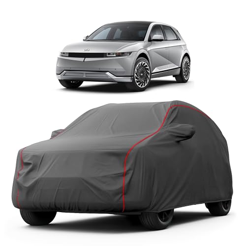Image of Heavy-Duty Car Cover for Compatible with Hyundai Ioniq 5 (2023 to 2025 All Models) Deluxe Car Protection Cover - Waterproof & UV-Resistant All-Season Exterior Protection