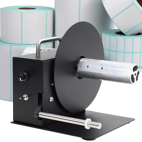Rebobinador automático de etiquetas, máquina rebobinadora de códigos de barras bidireccional con velocidad de rebobinado de 1 a 8 pulgadas/segundo, rebobinador de etiquetas térmicas de sincronización