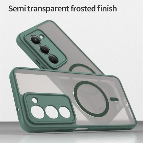 Image of Compatible with REDMI 15 (169mm) Case Cover,Compatible with MagSafe,Anti-Fall,Compatible with Xiaomi Redmi 15 (169mm) 25057RN09E Cell Protective Phone Case Green