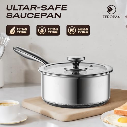 Olla de acero inoxidable antiadherente libre de PFAS y PFOA 4